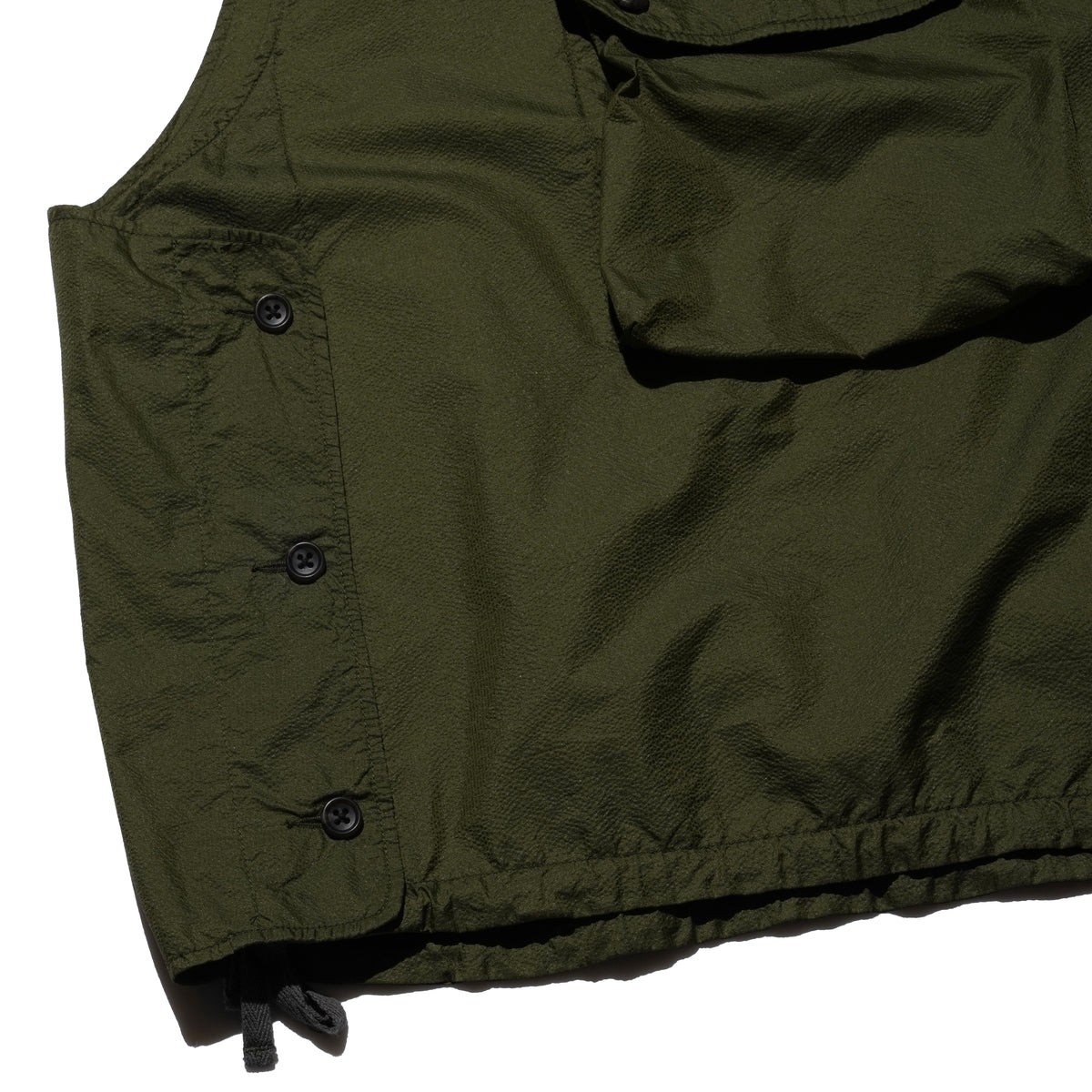 ENGINEERED GARMENTS NYLON COVER VEST (OLIVE 