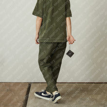 DOUBLE COLLAR S/S T-SHIRT (WASHED OLIVE)
