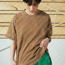 DOUBLE COLLAR S/S T-SHIRT (WASHED BROWN)