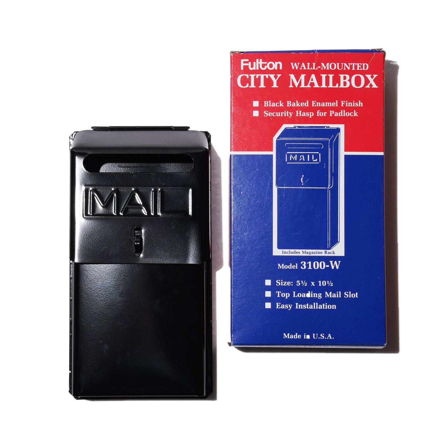 FULTON 3100-WALL MOUNTED FILP TOP CITY MAILBOX