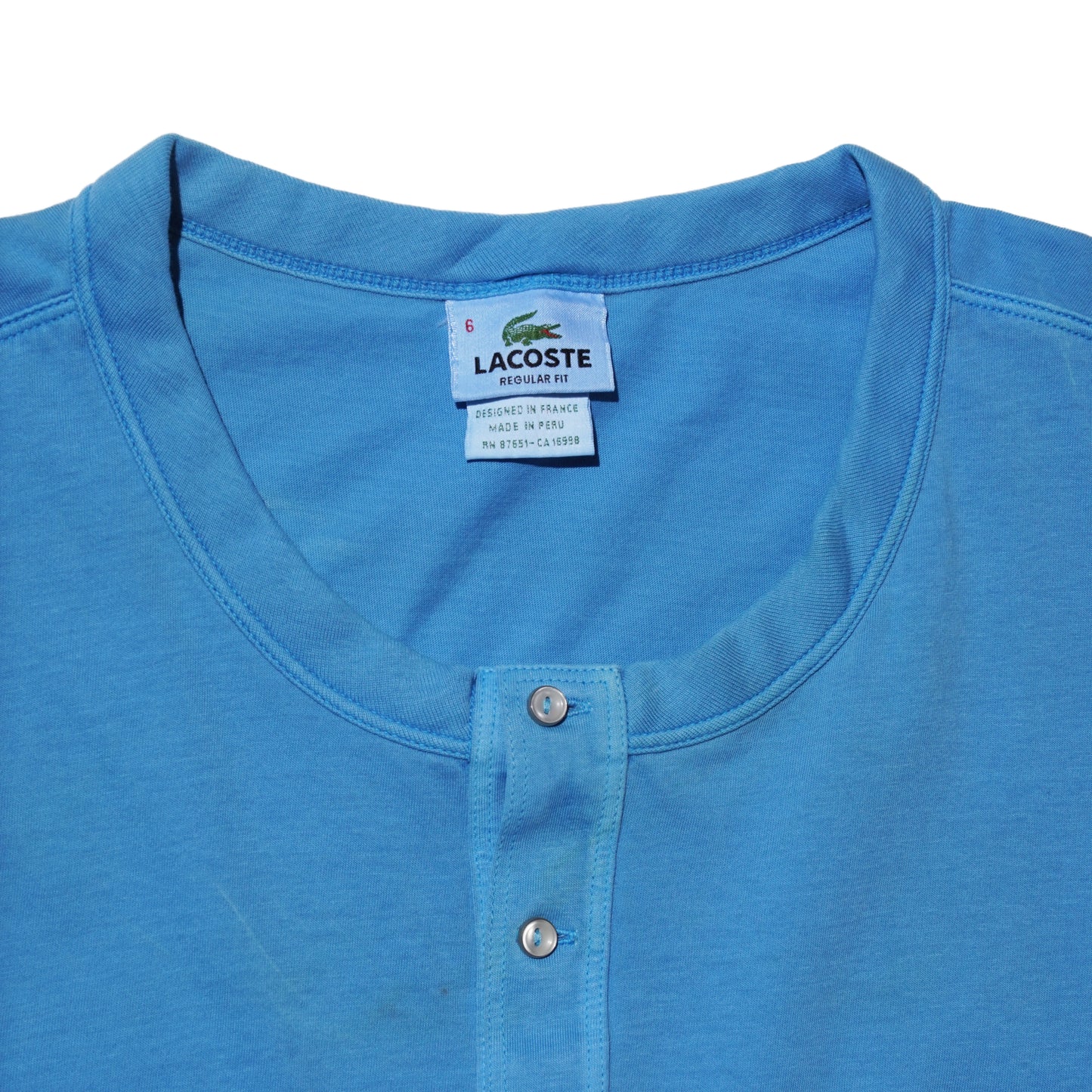 LACOSTE HENLEY NECK SHIRT