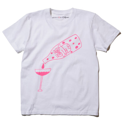 ASTERISK X KEN KAGAMI SPONGEBOB DRINKS T-SHIRT (NEON PINK)