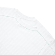 DOUBLE LAYER PATCHED S/S T-SHIRT (WHITE w/GREEN)