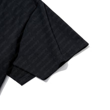 DOUBLE LAYER PATCHED S/S T-SHIRT (BLACK w/ WHITE)