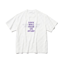 LOVE WILL KEEP US TOGETHER (TEAR US APART) S/S T-SHIRT (WHITE w/ PURPLE)