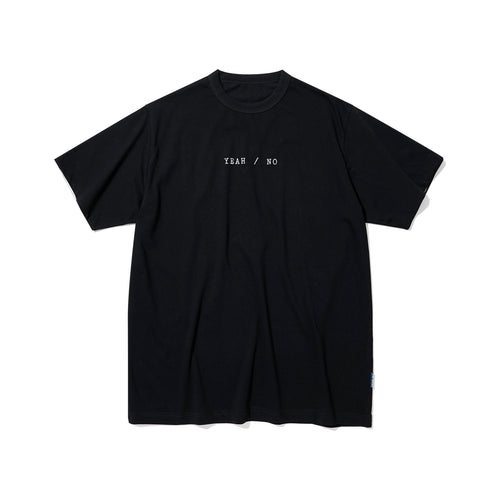 YEAH / NO SHORT SLEEVE T-SHIRT(BLACK)