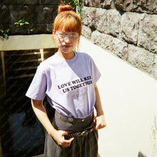 LOVE WILL KEEP US TOGETHER SHORT SLEEVE T-SHIRT (PINK w/ BLACK)