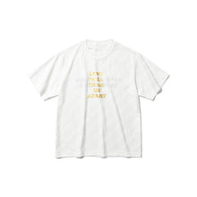 LOVE WILL KEEP US TOGETHER (TEAR US APART) S/S T-SHIRT WHITE w/ GOLD & SILVER