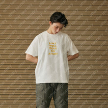 LOVE WILL KEEP US TOGETHER (TEAR US APART) S/S T-SHIRT WHITE w/ GOLD & SILVER