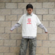 LOVE WILL KEEP US TOGETHER SHORT SLEEVE T-SHIRT(WHITE w/ GREEN)