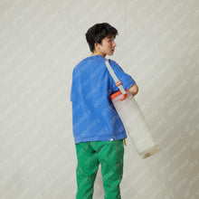 DOUBLE COLLAR S/S T-SHIRT (WASHED BLUE)