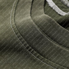 DOUBLE COLLAR S/S T-SHIRT (WASHED OLIVE)