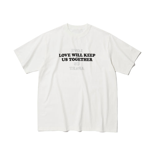 LOVE WILL KEEP US TOGETHER SHORT SLEEVE T-SHIRT (WHITE w/ BLACK)