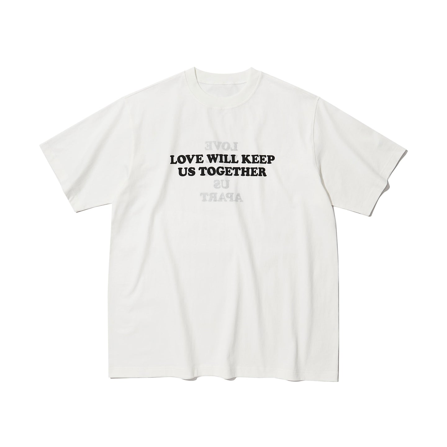 LOVE WILL KEEP US TOGETHER SHORT SLEEVE T-SHIRT (WHITE w/ BLACK)