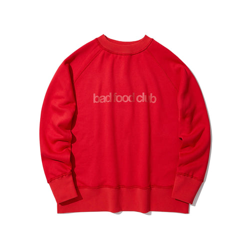 BAD FOOD CLUB REVERSIBLE FLEECE SWEATSHIRT(RED)