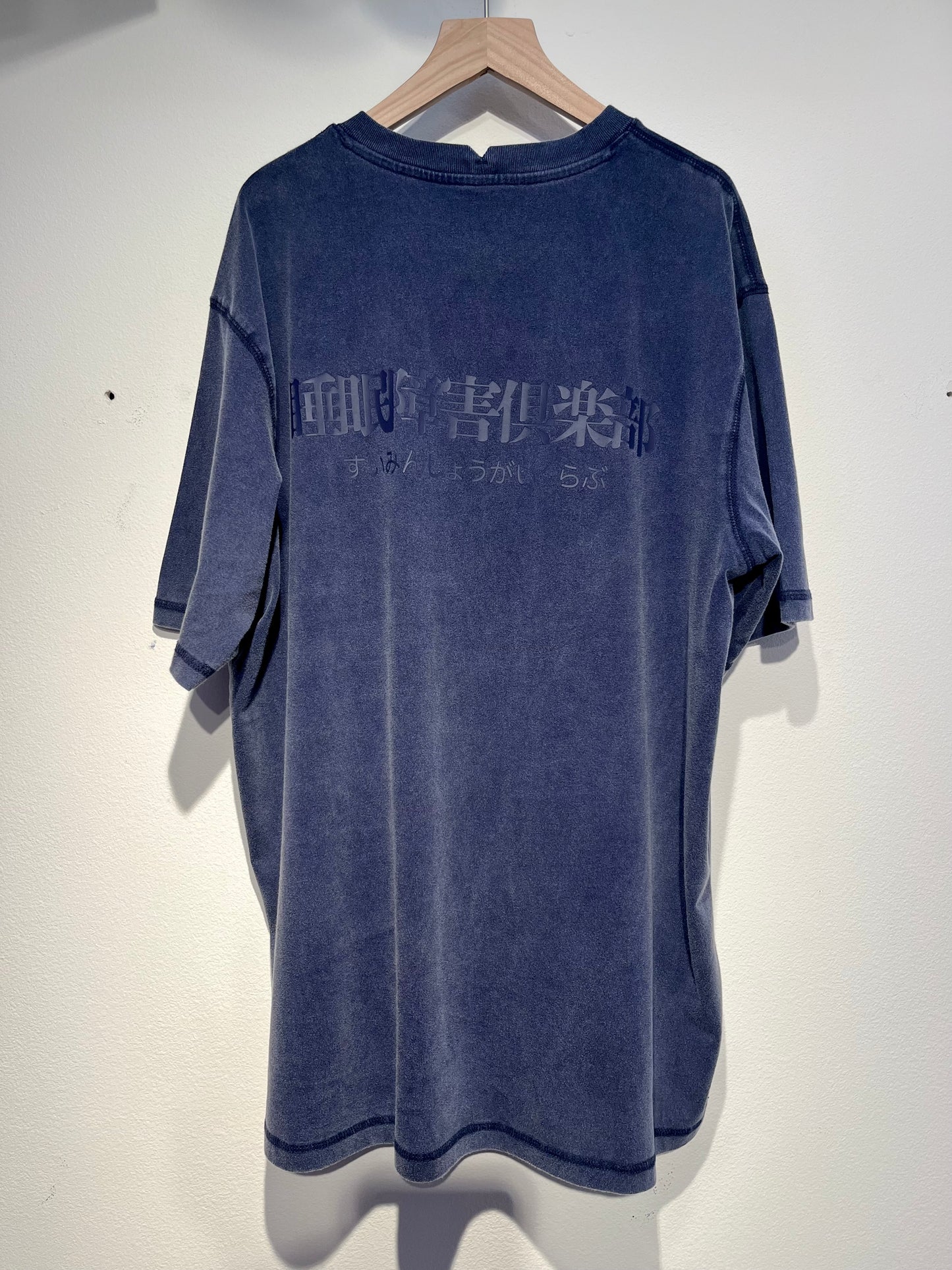 ASTERISK "SLEEP DISORDERS CLUB, 睡眠障害俱樂部" T-SHIRT(WASHED BLUE)