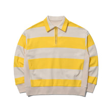 STRIPED HALF-ZIP PULLOVER