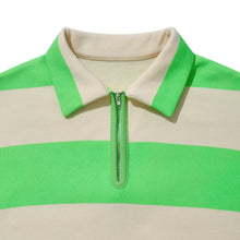 STRIPED HALF-ZIP PULLOVER