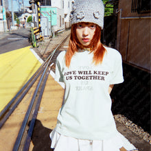 LOVE WILL KEEP US TOGETHER SHORT SLEEVE T-SHIRT (PINK w/ BLACK)