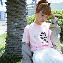 LOVE WILL KEEP US TOGETHER SHORT SLEEVE T-SHIRT (PINK w/ BLACK)