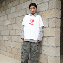 LOVE WILL KEEP US TOGETHER SHORT SLEEVE T-SHIRT(WHITE w/ GREEN)