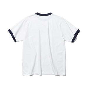 TWO TONE RIBBED COLLAR T-SHIRT