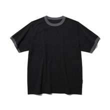 TWO TONE RIBBED COLLAR T-SHIRT