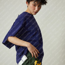 DOUBLE LAYER PATCHED S/S T-SHIRT (NAVY)
