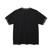 TWO TONE RIBBED COLLAR T-SHIRT