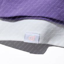 DOUBLE LAYER PATCHED S/S T-SHIRT (PURPLE w/ WHITE)