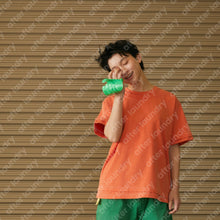 DOUBLE COLLAR S/S T-SHIRT (WASHED ORANGE)