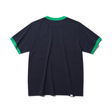 TWO TONE RIBBED COLLAR T-SHIRT