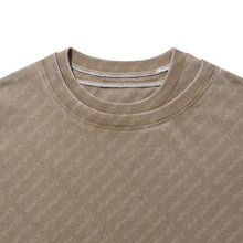 DOUBLE COLLAR S/S T-SHIRT (WASHED BROWN)