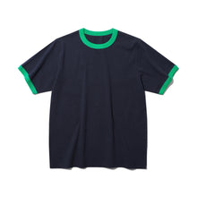 TWO TONE RIBBED COLLAR T-SHIRT