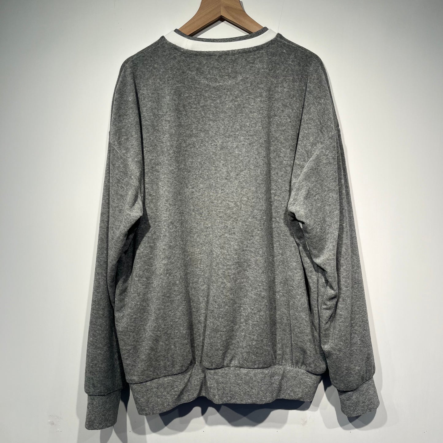 ASTERISK DOUBLE COLLAR TERRY SWEATSHIRT (GREY)