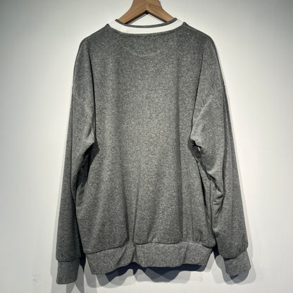 ASTERISK DOUBLE COLLAR TERRY SWEATSHIRT (GREY)