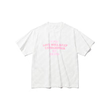 LOVE WILL KEEP US TOGETHER (TEAR US APART) S/S T-SHIRT (WHITE w/ PINK)