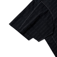 DOUBLE LAYER PATCHED S/S T-SHIRT (BLACK w/ WHITE)