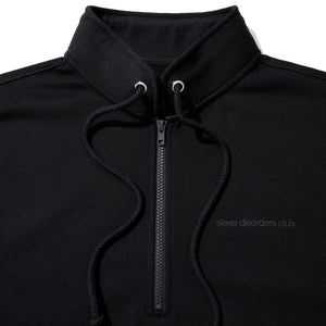 SLEEP DISORDERS CLUB HALF-ZIP SWEATER(BLACK)