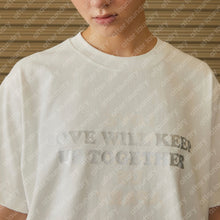 LOVE WILL KEEP US TOGETHER (TEAR US APART) S/S T-SHIRT WHITE w/ GOLD & SILVER