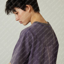 SQUARE PATCHED S/S T-SHIRT(WASHED PURPLE)