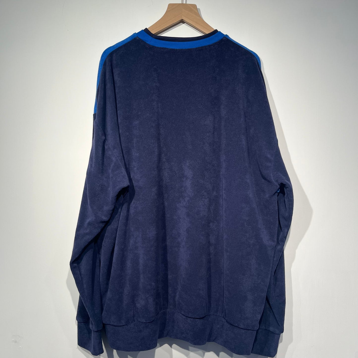 ASTERISK DOUBLE COLLAR TERRY SWEATSHIRT (NAVY)