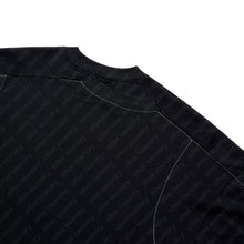DOUBLE LAYER PATCHED S/S T-SHIRT (BLACK w/ WHITE)