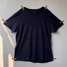 DOUBLE RL NAVY PLAIN T-SHIRT