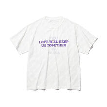 LOVE WILL KEEP US TOGETHER (TEAR US APART) S/S T-SHIRT (WHITE w/ PURPLE)