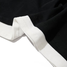 ASTERISK MOCK TWO-PIECE LONG SLEEVE T-SHIRT LIGHT (BLACK w/ WHITE)