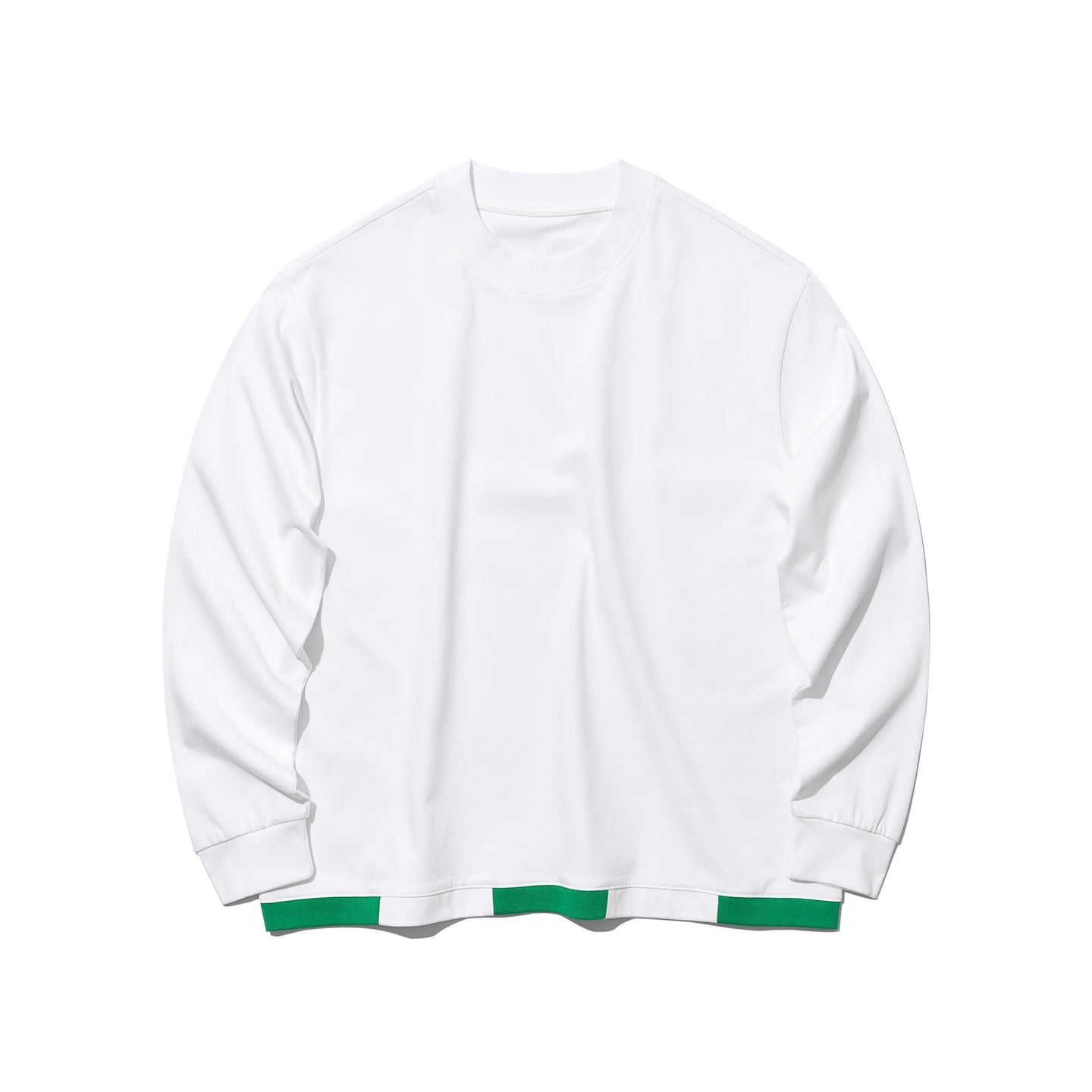 RIBBED HEM LONG SLEEVE T-SHIRT