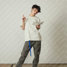 SQUARE PATCHED S/S T-SHIRT(OAT GREY)