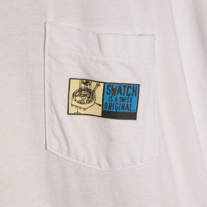 80s SWATCH WATCH SWISS ORIGINAL POCKET T-SHIRT