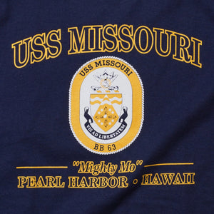 USS MISSOURI BB63 "MIGHTY MO" PRARL HARBOR T-SHIRT